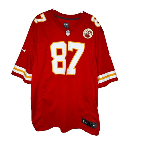 Men's 2XL#87 TRAVIS KELCE JERSEY Kansas City Chiefs NFL Nike On-Field